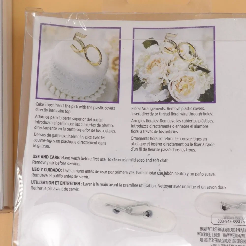Wilton & Celebrate It Wedding Cake Topper Lot - 5pc Heart & Love Birds